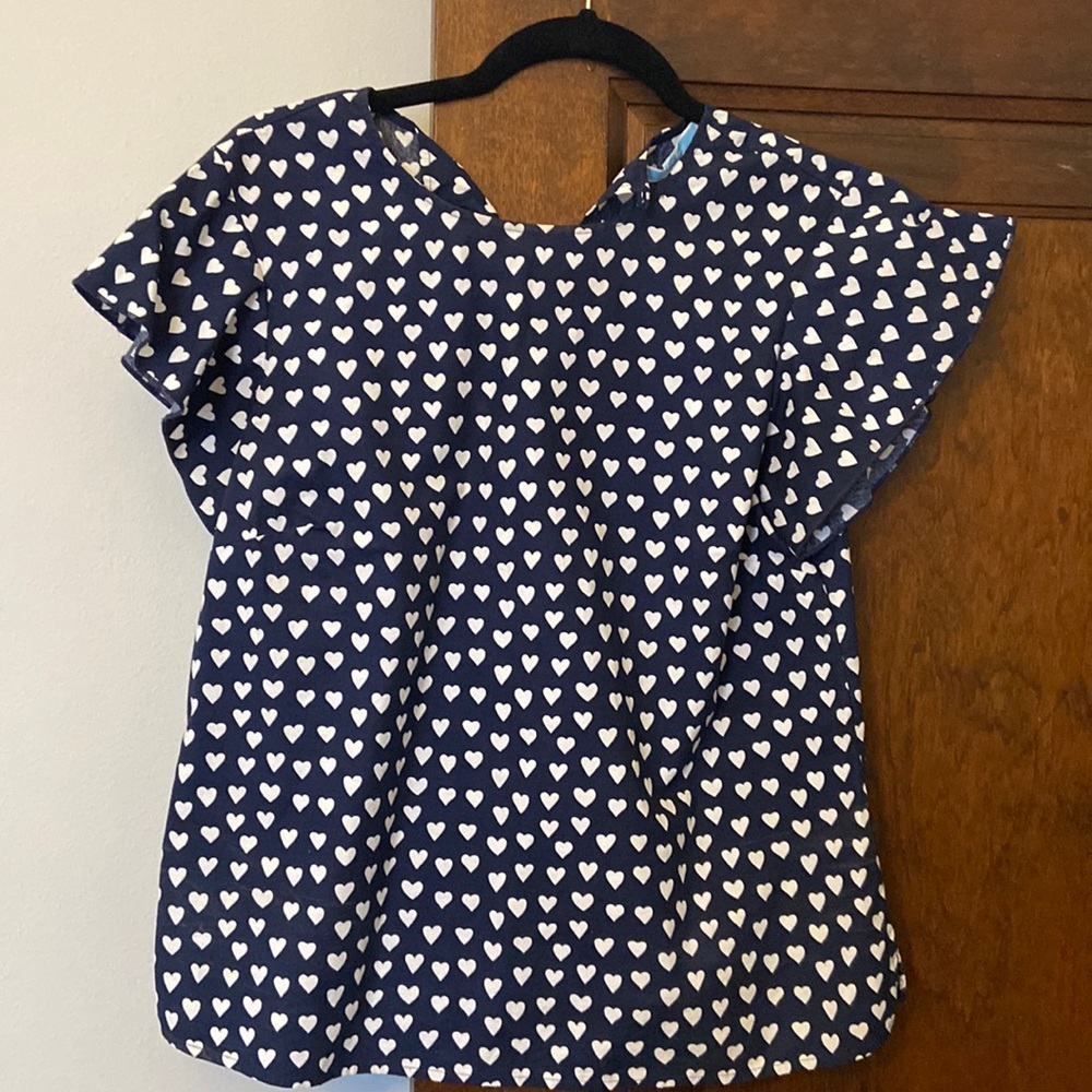 Draper James flutter sleeve heart top
